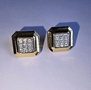Vintage Avon Rhinestone Stud Earrings